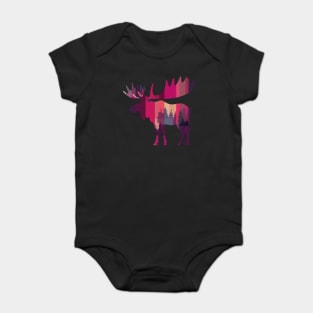 Moose, Forest Animal Baby Bodysuit